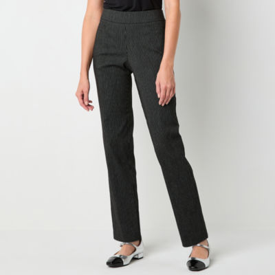 Liz Claiborne Lisa Womens Mid Rise Straight Pull-On Pants