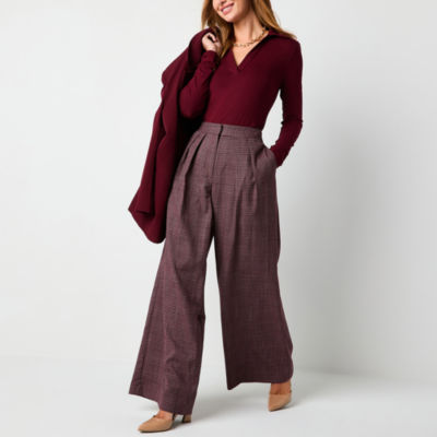 Worthington Womens Wide Leg Pant