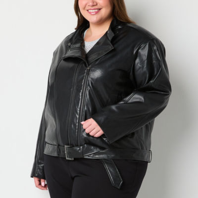 Jc Penny Jcpenney Ladies Leather Coats Moto Jacket Jcpenney