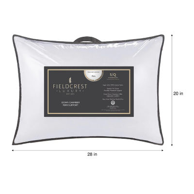 Fieldcrest Luxury Down Chamber Firm Support Pillow