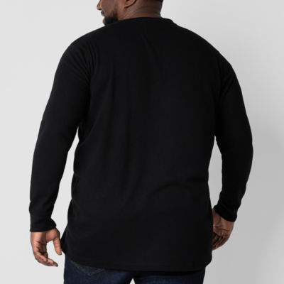 St. John's Bay Big and Tall Mens Long Sleeve Regular Fit Henley Shirt