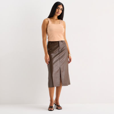 a.n.a Womens High Rise Long Pencil Skirt