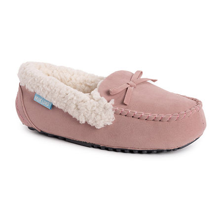 Muk Luks Womens Moccasin Slippers In Pink