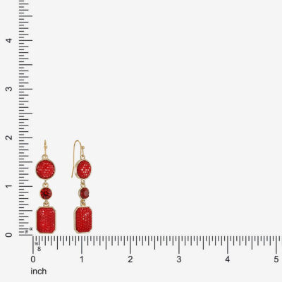 Mixit Gold Tone Womens Drop Earrings