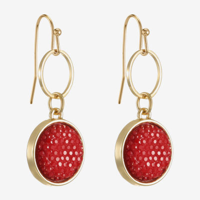 Mixit Gold Tone Womens Drop Earrings