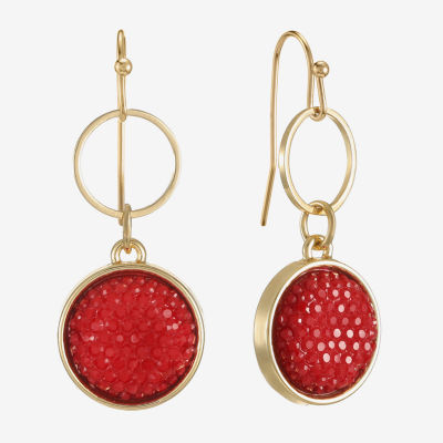 Mixit Gold Tone Womens Drop Earrings