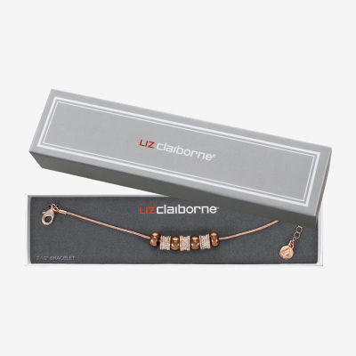 Liz Claiborne Slider Womens Glass Strand Bracelet