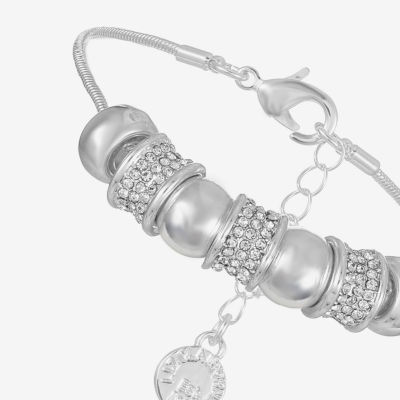 Liz Claiborne Slider Womens Glass Strand Bracelet