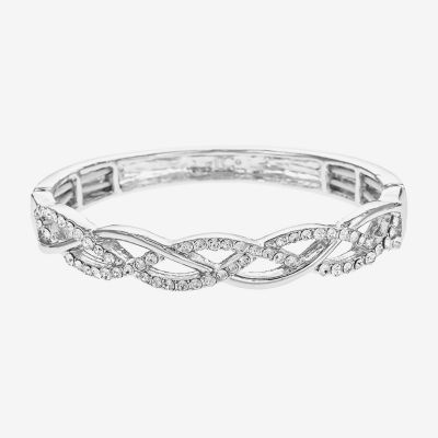Liz Claiborne Interlaced Stretch Womens Glass Bangle Bracelet