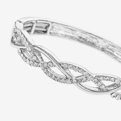 Liz Claiborne Interlaced Stretch Womens Glass Stretch Bracelet