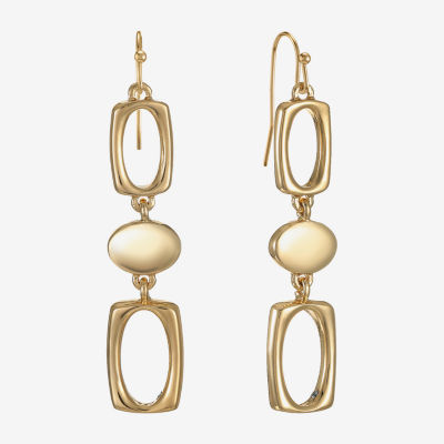 Liz Claiborne Womens Oval Drop Earrings