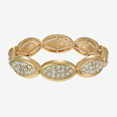 Liz Claiborne Pave Womens Glass Oval Stretch Bracelet