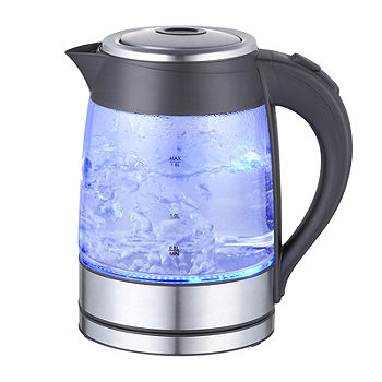 Kalorik 1.7L Stainless Steel Rapid Boil Electric Kettle with Blue