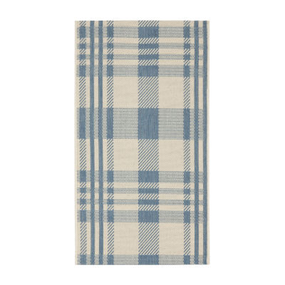 Safavieh Courtyard Collection Cori Plaid Indoor/Outdoor Area Rug