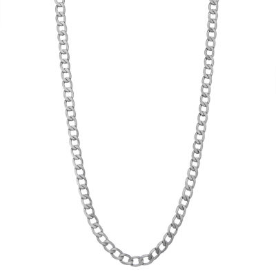 10K Gold 18- Inch Hollow Curb Chain Necklace