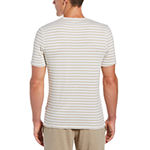 Cubavera Striped Mens Crew Neck Short Sleeve T-Shirt