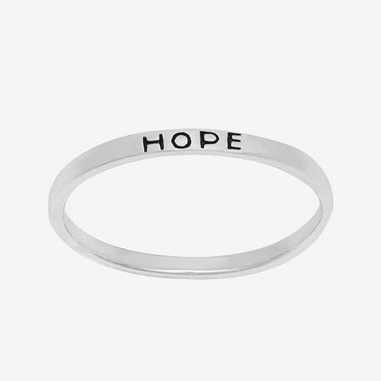 Itsy Bitsy Hope Sterling Silver Band
