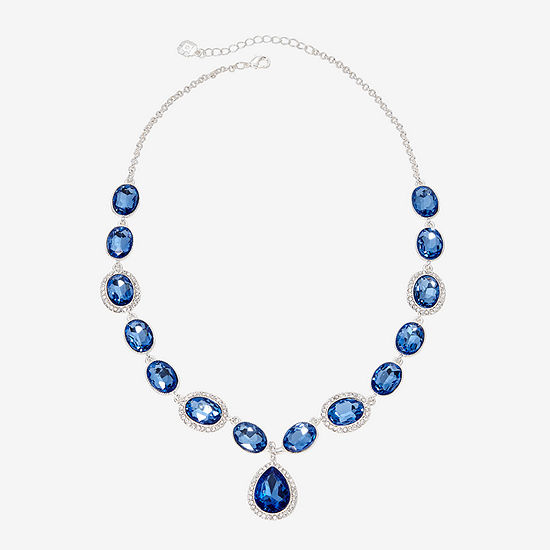 Monet® Blue and Silver-Tone Y Necklace