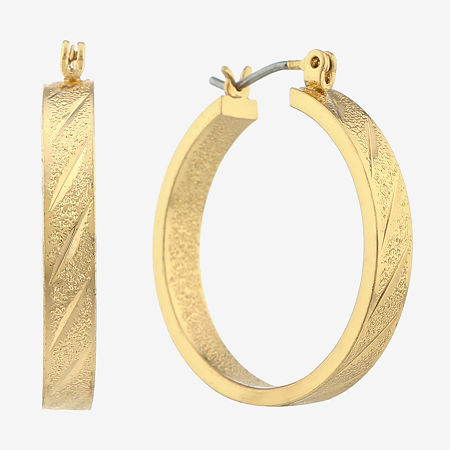 Liz Claiborne Hoop Earrings, One Size, Yellow