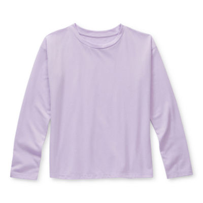 Thereabouts Little & Big Girls Round Neck Long Sleeve T-Shirt