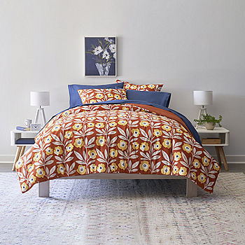 Home Expressions Josey Floral Reversible Complete Bedding Set with Sheets,  Color: Bombay Brown - JCPenney