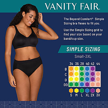 Vanity Fair Womens Beyond Comfort Simple Sizing Wireless Bra 72204