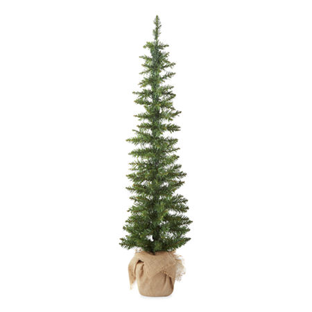 North Pole Trading Co. 4' Burlap Base Green Fir Christmas Tree, One Size , Green