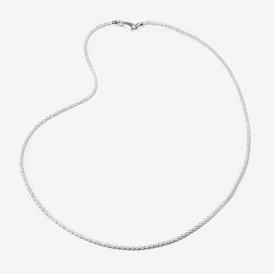 Silver Reflections Pure Silver Over Brass 18 Inch Rolo Chain Necklace