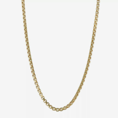14K Gold Hollow Box Chain Necklace