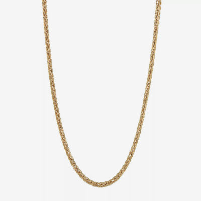 14K Gold Hollow Wheat Chain Necklace