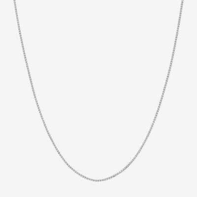 14K White Gold .75mm 16-24" Box Chain