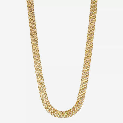 10K Gold 18 Inch Hollow Link Chain Necklace