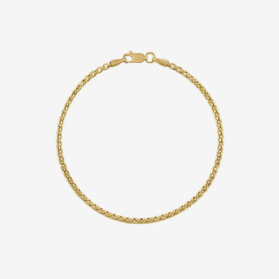 14K Gold 7 Inch Solid Curb Chain Bracelet