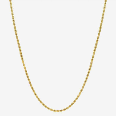 Made in Italy 18K Gold Inch Hollow Rope Chain Necklace