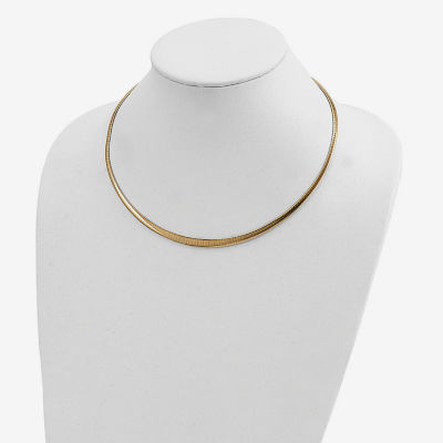 14K Gold 16 Inch Omega Chain Necklace