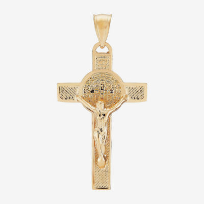 Crucifix Womens 14K Gold Cross Pendant