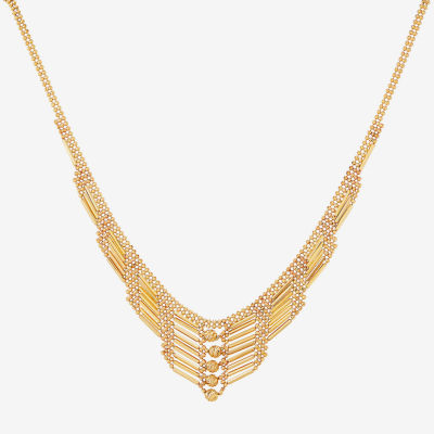 Womens 14K Gold Chevron Necklaces