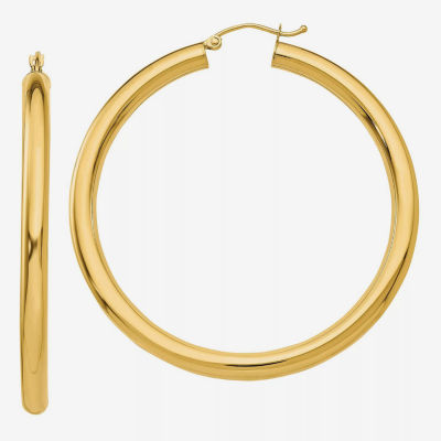 14K Gold 50mm Round Hoop Earrings JCPenney