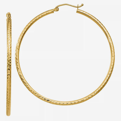 14K Gold 50mm Round Hoop Earrings - JCPenney