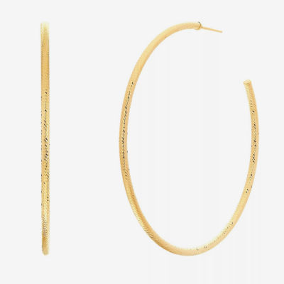 14K Gold 60mm Hoop Earrings