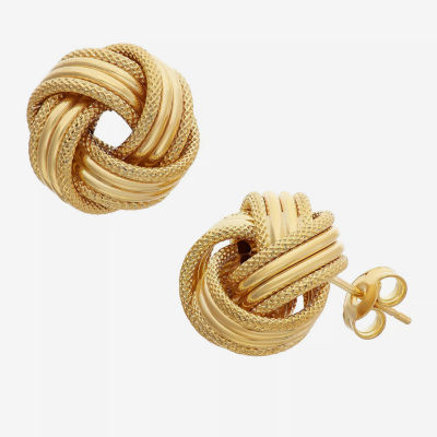 Made in Italy 14K Gold 13.5mm Knot Stud Earrings