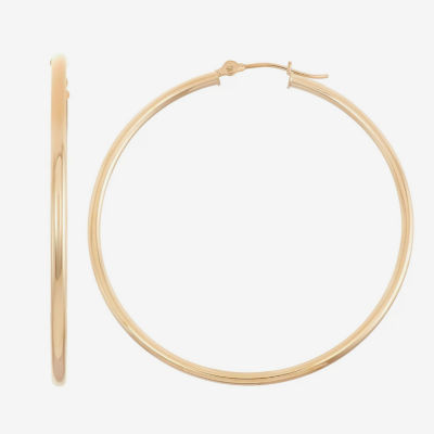 14K Gold 50mm Hoop Earrings