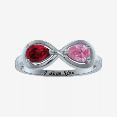 Personalized Infinity Symbol Birthstone Ring