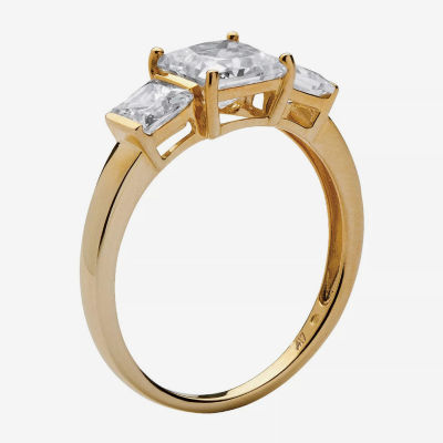 DiamonArt® Womens CT. T.W. White Cubic Zirconia 10K Gold Engagement Ring