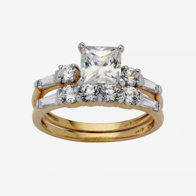 DiamonArt® Womens / CT. T.W. White Cubic Zirconia 10K Gold Bridal Set