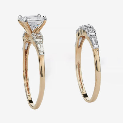 DiamonArt® Womens / CT. T.W. White Cubic Zirconia 10K Gold Bridal Set