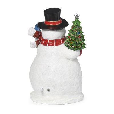 Roman 12"H Led Snowman Plays Music Christmas Tabletop Decor