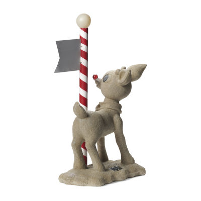 Roman "24""H Solar Rudolph Statue	" Christmas Tabletop Decor