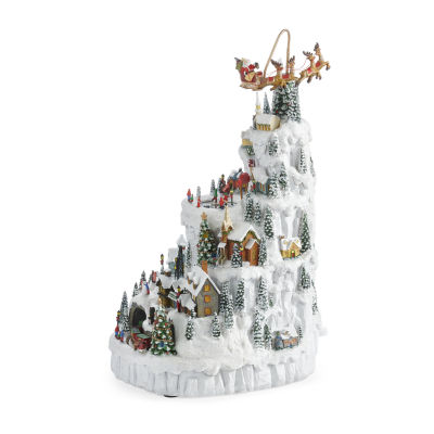 Roman 14.5"H Led Village Plays Music Christmas Tabletop Decor