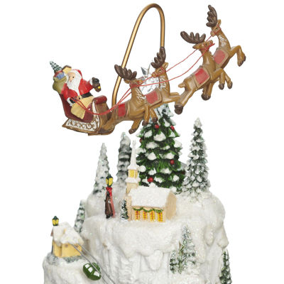 Roman "14.5""H Led Village" Plays Music Christmas Tabletop Decor
